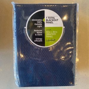 NWT Carson ColorDrift 42”x84” Blackout Blue Drapery Panel with Gromments